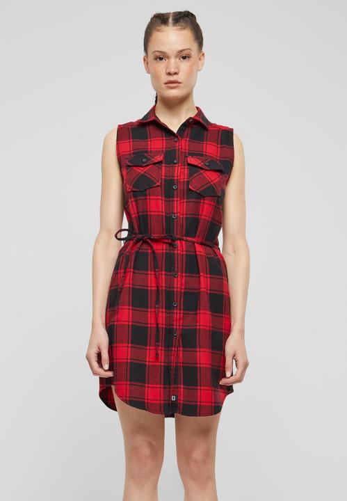 Actual product image Brandit Ladies Gracey Longshirt Top Size 4XL Colour Red/Black (4XL)