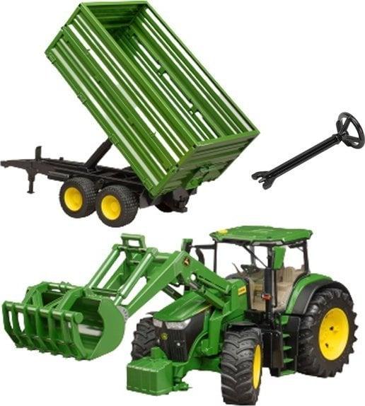 Actual product image Bruder John Deere 7R 350 with front loader & trailer
