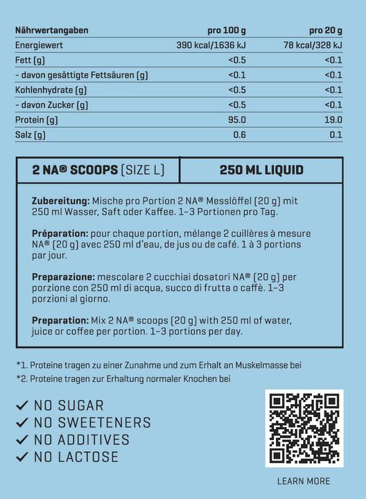 Valori nutrizionali e ingredienti Nutriathletic Collagen (Neutro, 1 pz., 700 g)