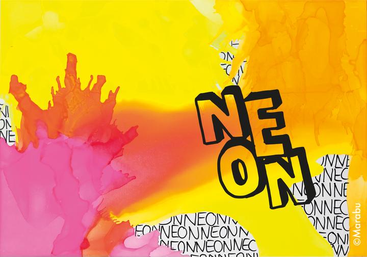 Actual product image Magni Marabu 1216000000102 - Alcohol Ink Set Neon with 3 x 20 ml alcohol ink, 1 x permanent marker, speci (Multinational)