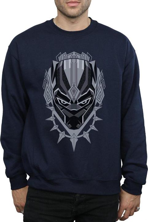 Actual product image Mens Black Panther Head Cotton Sweatshirt (XXL)