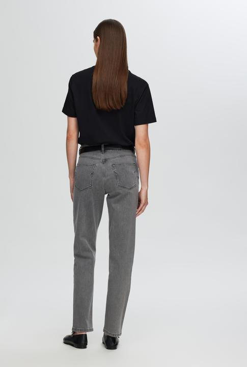 Actual product image Selected Femme Slfalice Mw Straight Eloise Grey Jeans (W25/L30)