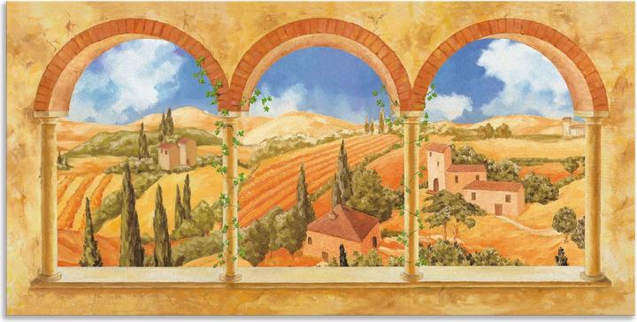 Artland Drei Torbögen mit Blick in die Toskana S7WW (100 x 50 cm)