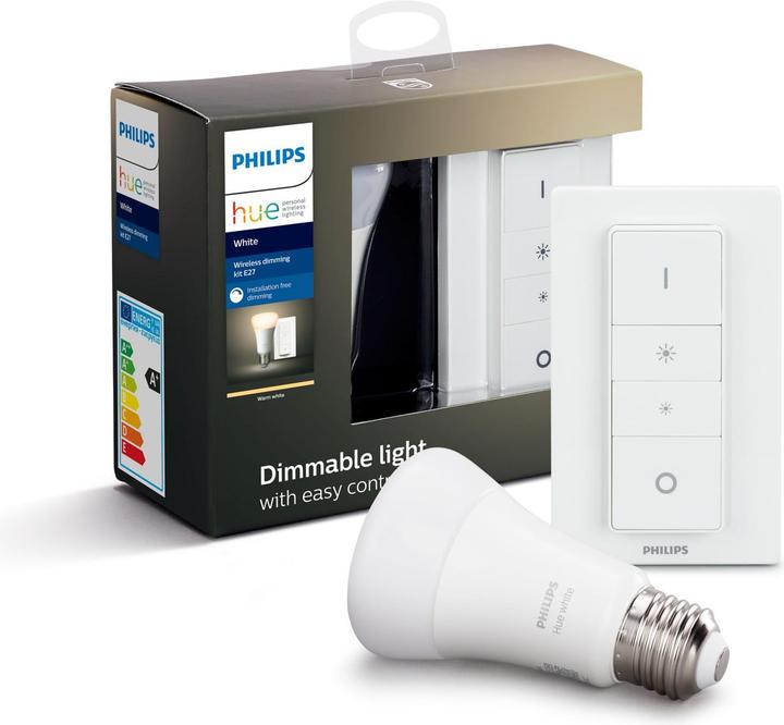 Philips Hue White BT Starter Set (E27, 9.50 W, 806 lm, 1 x, F)