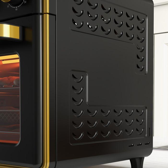 Image du produit Swisshandel24 Mini-four 20L, Four à pizza à chaleur tournante, Four à chaleur tournante avec plaque de cuisson