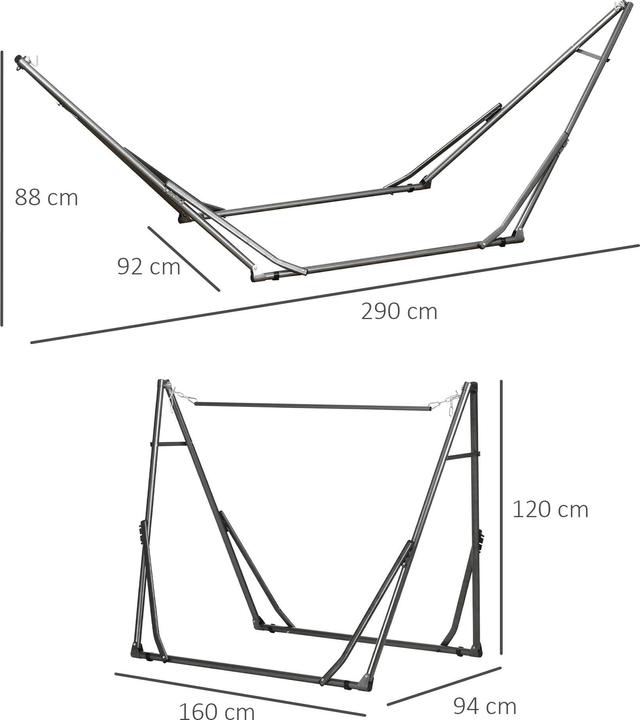 Immagine prodotto Outsunny Telaio per amaca con struttura in acciaio (120 kg)