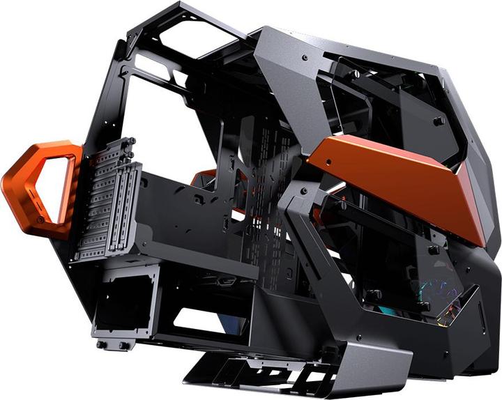 Actual product image Cougar Conquer 2 - Full Tower - PC - Metal - Tempered Glass - Black - Orange - Tran (ATX, mATX, Mini-ITX, SSI CEB)