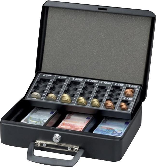 Actual product image Maul Cash box, Euro coin board, counting insert, removable note compartment, 300 x 255 x 93 mm, black