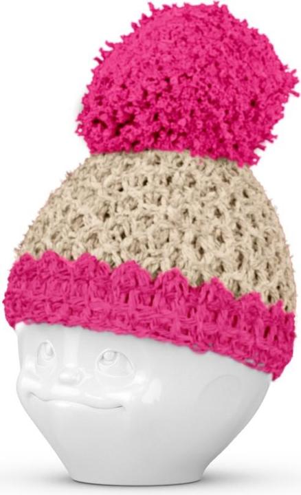 58 Products Egg cup cap ivory / magenta (1 x)