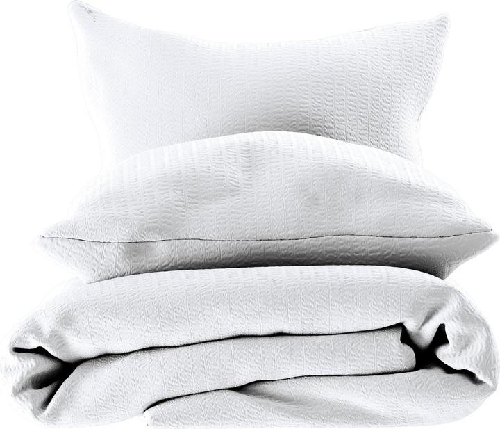 Image du produit Lotus Bettwaren Parure de lit en satin seersucker uni (Housse de couette, 200 x 210 cm)