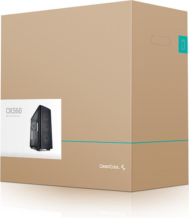 Immagine prodotto Deepcool Alloggiamento MID-TOWER CK560 Finestra laterale, Nero, Mid-Tower, Alimentatore incluso in Fede No. (E-ATX, Mini-ATX, ATX, mATX)