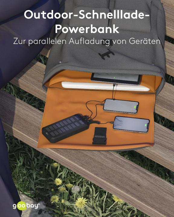 Actual product image Goobay QC/PD Solar (20000 mAh, 18 W, 74 Wh)