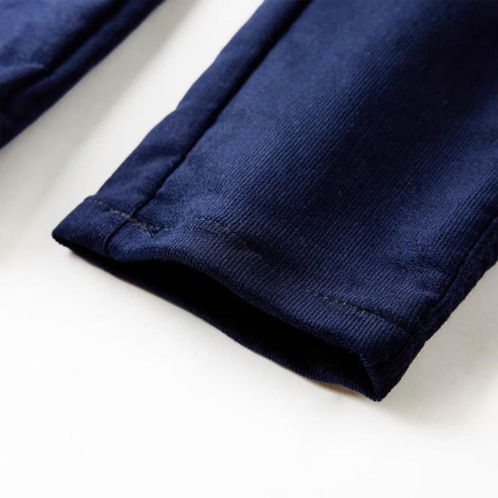Image du produit VidaXL Pantalon enfant Bleu marine foncé 128,Matière : 98% Coton (128)