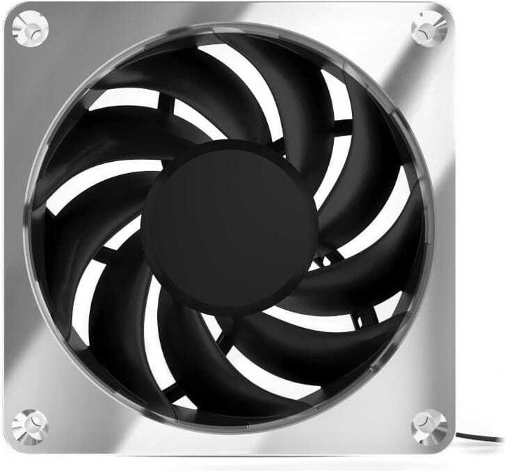Actual product image Alphacool Apex Stealth Metal Power 120mm Fan 3000rpm (silver/black) (120 mm, 1 x)