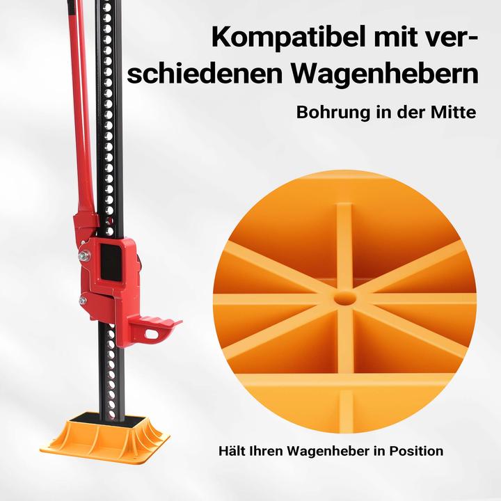 Image du produit Wiltec Embase tout-terrain cric Farm Jack 292x292mm PP Support anti-enlisement