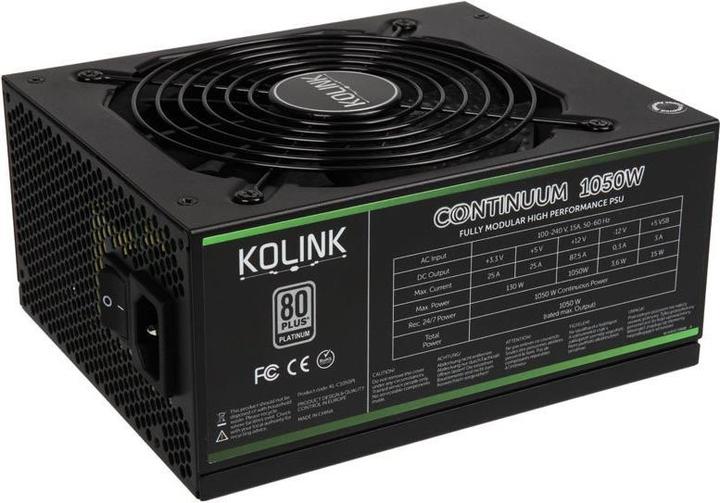 Actual product image Kolink Continuum 80 PLUS Platinum power supply, modular - 1050 Watt (1050 W)