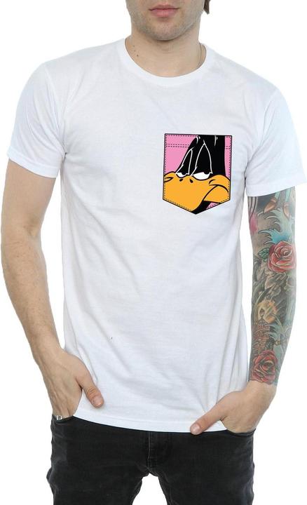 Image du produit Looney Tunes - T-shirt DAFFY DUCK FACE FAUX POCKET - Homme (3XL)