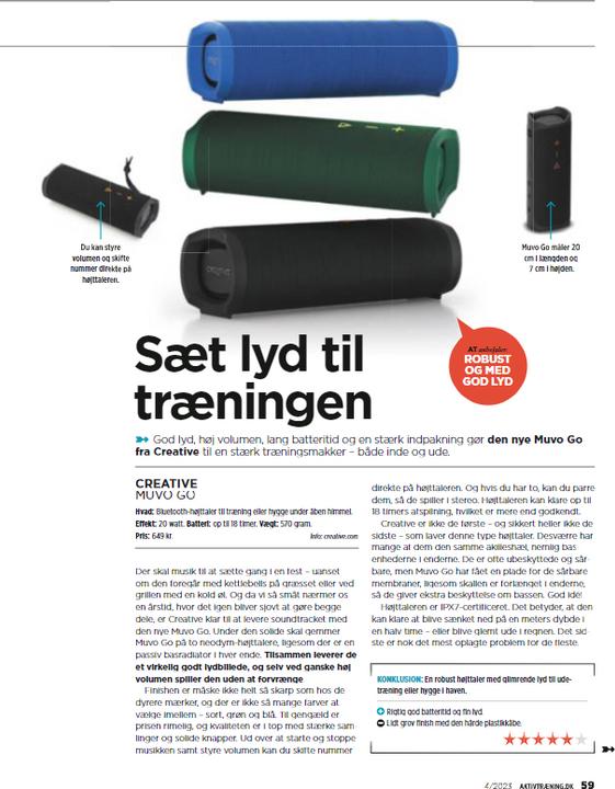 Immagine prodotto Creative Altoparlante wireless Muvo Go Blu (18 h, Batteria)
