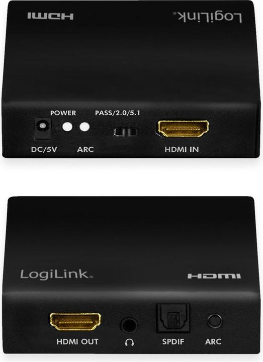 Immagine prodotto LogiLink Estrattore audio HDMI, 2CH/5.1CH, SPDIF, /60Hz
