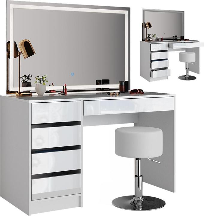 Produktbild Vicco Sherry mit Hocker und Beleuchtung (120 x 55 x 75 cm)