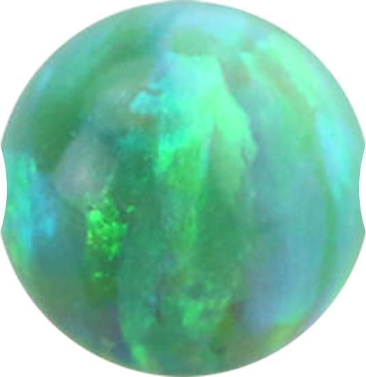 Actual product image Star Piercing Ball Closure ball opal green (without brass)