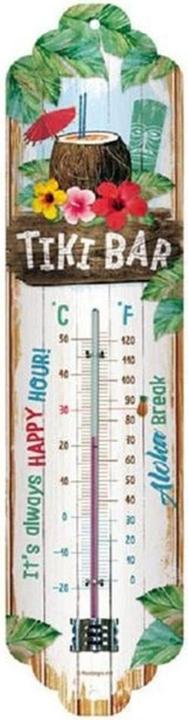 Actual product image Nostalgic-Art Merchandising Thermometer Tiki Bar 6.5 x 28 cm