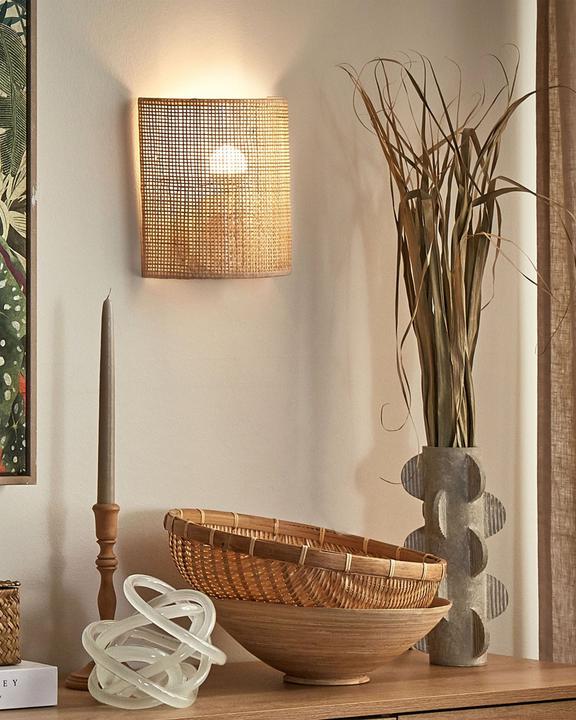 Immagine prodotto Beliani Lampada da parete Rattan color naturale semicircolare CARIO (E27)