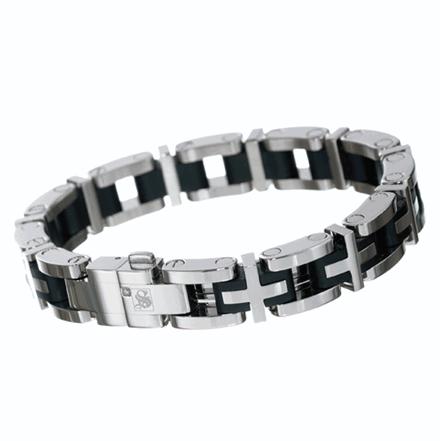 Simmons Jewelry Co. Armband Edelstahl L.A. 13 mm - DBG1015STWB (1.30 cm, Edelstahl)