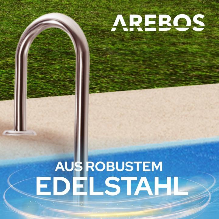 Actual product image Arebos Stainless steel pool ladder