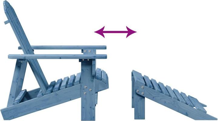 Image du produit VidaXL Chaise Adirondack avec repose-pieds