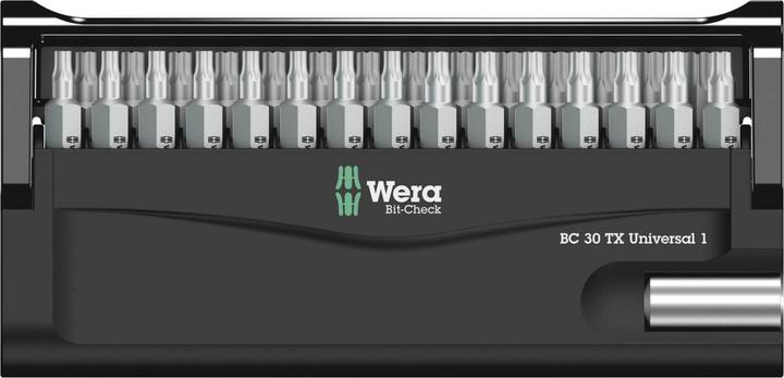 Produktbild Wera Bit-Check 30 TX Universal 1 (Innensechsrund TX M10, Innensechsrund TX M15, Innensechsrund TX M20, Innensechsrund TX M30, Innensechsrund TX M25, Innensechsrund TX M40)
