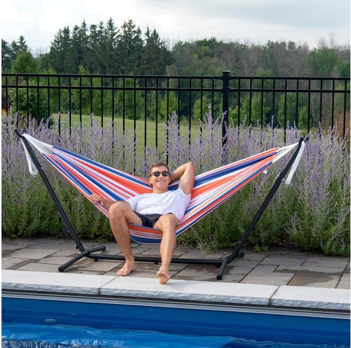 Immagine prodotto Vivere Amaca con telaio (250 cm, blu) (205 kg)