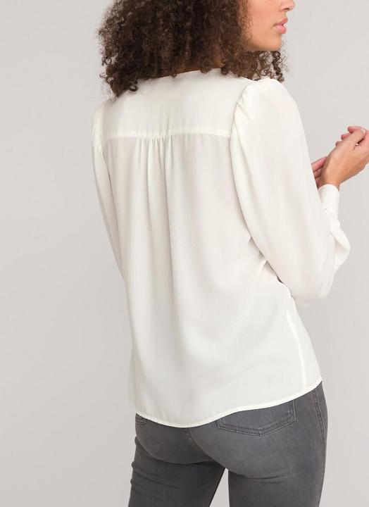 Produktbild La Redoute Collections Langärmelige Bluse mit V-Ausschnitt (38)