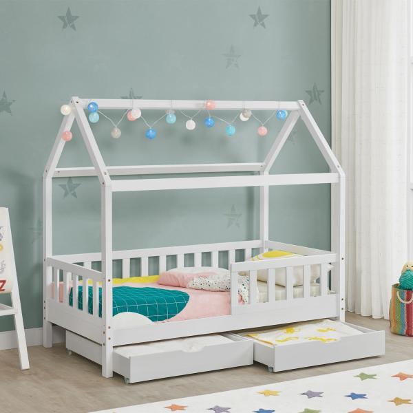 Immagine prodotto Juskys Lettino Marli con rete e rete a doghe (80 x 160 cm)