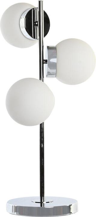 Immagine prodotto DKD Home Decor Desk lamp 26 x 26 x 59 cm Crystal Silver Metal White 220 V 50 W 23 x 23 x 49 cm