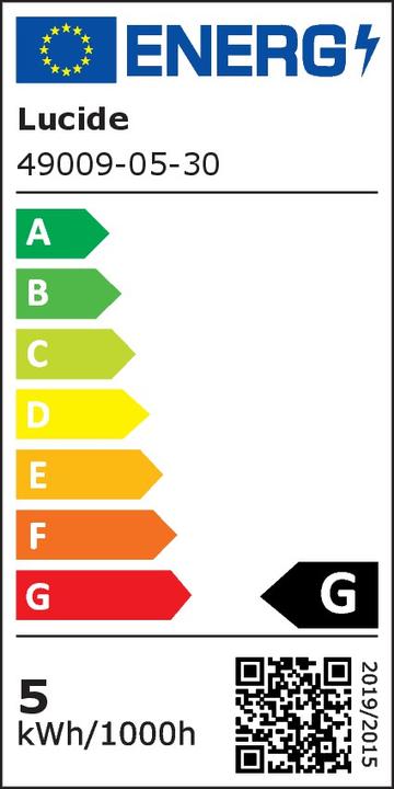 Label énergétique Lucide Grony (1050 lm, GU10)