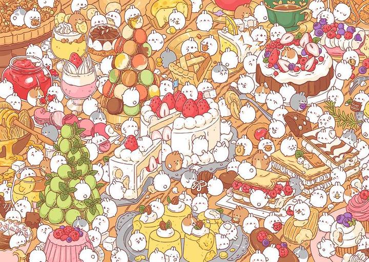 Actual product image Nathan Puzzle 1000 pieces Gourmet Desserts (1000 pieces)