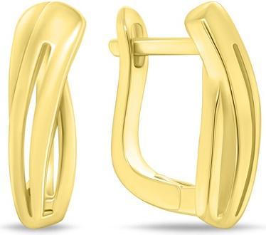 Brilio Silver - Decent Gold Plated Hoop Earrings EA484Y