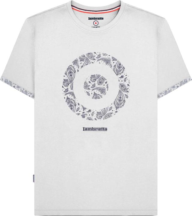 Actual product image Lambretta Mens SS25 Paisley Target T-Shirt (M)