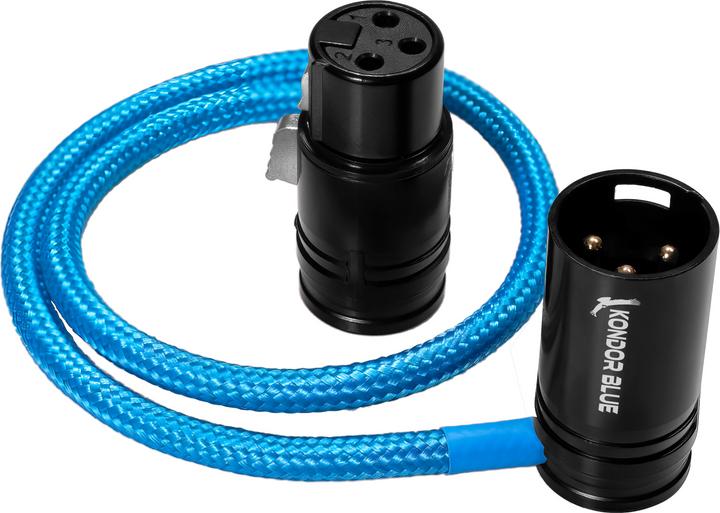Produktbild Kondor Blue 16” Straight Low Profile Right Angle XLR Cable () (0.41 m, XLR)