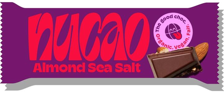 Actual product image Nucao Chocolate bar vegan Almond Sea Salt (33g) (36 g)