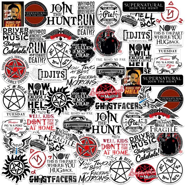 Produktbild Supernatural Sortierte Designs Aufkleber Deluxe 100erPack Vinyl