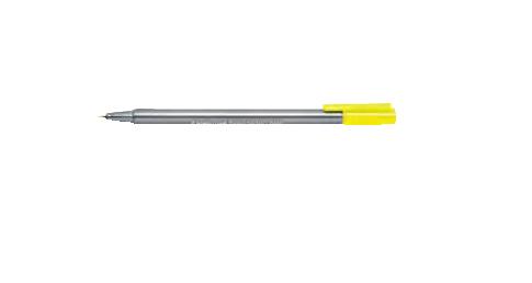 Image du produit Staedtler 334 Fineliner triplus jaune fluo (Jaune fluo, Gris, 1 x)