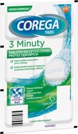 Corega Tabs Cleaning Tablets In Prosthes 6 Tablets (Lotion pour le corps)