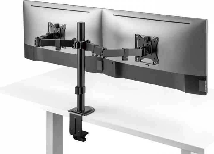 Immagine prodotto V7 Supporto Da Scrivania Con Morsetto Per Doppio Monitor (Tavolo, 32")