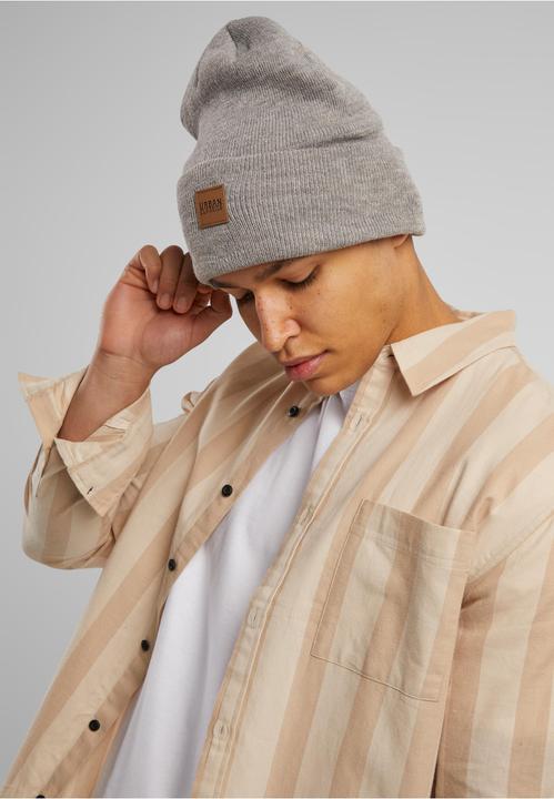 Actual product image Urban Classics Leatherpatch Long Beanie (One size)