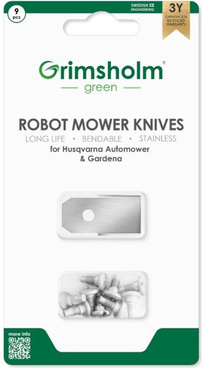 NoName Knife set with 9 spare knives and 9 screws automower (Mowing robot, Lawn mower blades + replacement blades garden machinery)