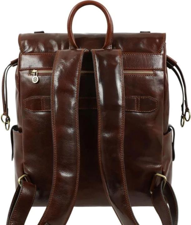 Produktbild Only-Bags.Store Cognacbrauner Lederrucksack (18 l)