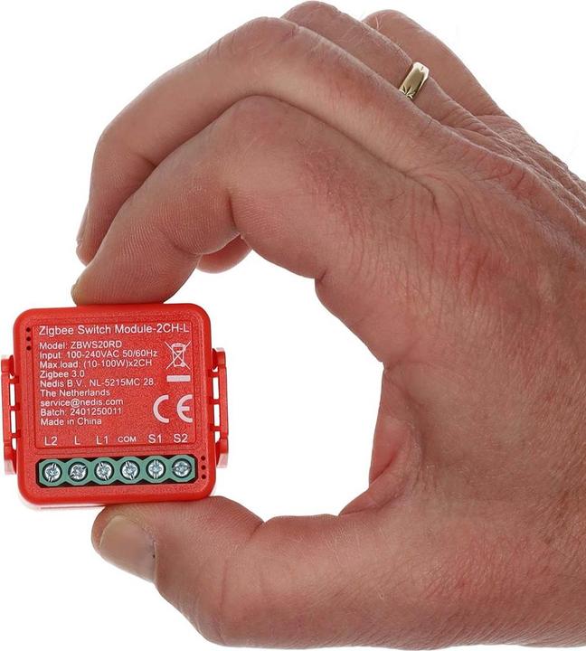 Actual product image Nedis SmartLife Power Switch | Zigbee 3.0 | 2x100 W | Terminal connection | App available for: Androi