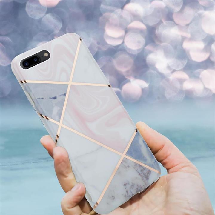 Image du produit Cadorabo Couverture IMD TPU Marbre coloré (Apple iPhone 7 Plus, Apple iPhone 7s Plus)